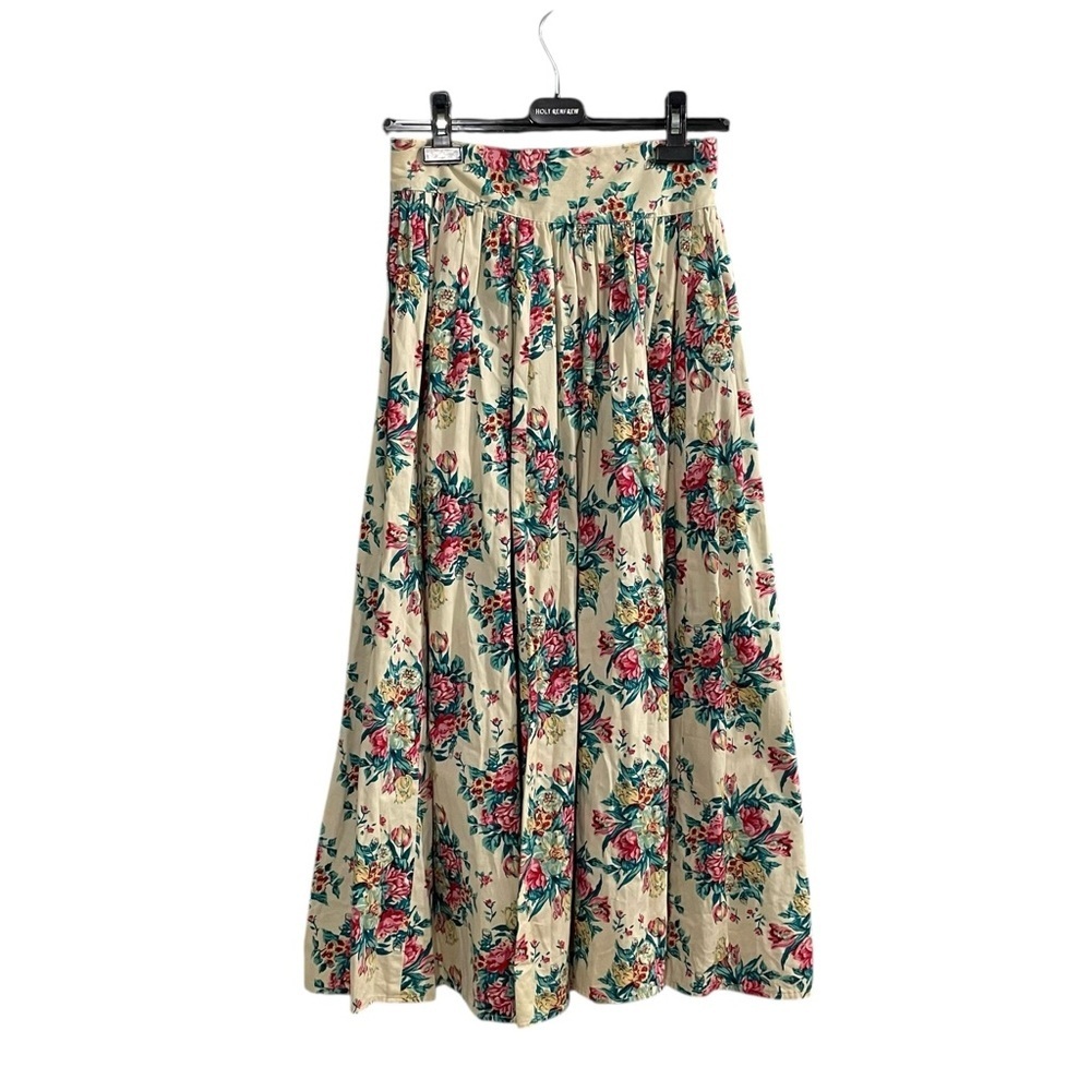 Kettle Creek Canvas Co. Cream Floral Midi Skirt Size 2 - Picture 1 of 5